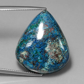 Crisocolla Multicolore naturale da 32.81 ct, Forma a pera, Opaco