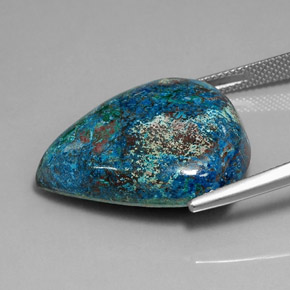 Crisocolla Multicolore naturale da 32.81 ct, Forma a pera, Opaco