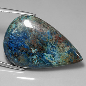 Crisocolla Multicolore naturale da 41.46 ct, Forma a pera, Opaco