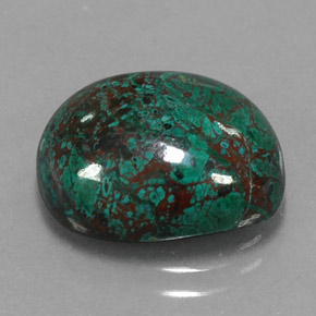 Crisocolla naturale multicolore da 10,77 ct, forma fantasia, opaco