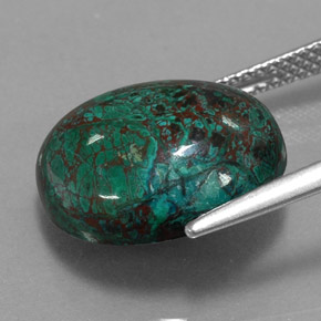 Crisocolla naturale multicolore da 10,77 ct, forma fantasia, opaco