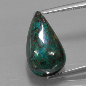 Crisocolla naturale multicolore da 11,95 ct, forma fantasia, opaco