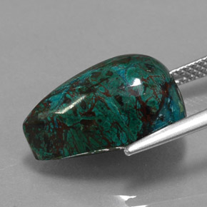 Crisocolla naturale multicolore da 11,95 ct, forma fantasia, opaco