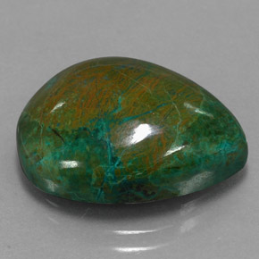 Crisocolla naturale multicolore da 14,38 ct, taglio a pera, opaco
