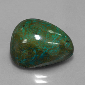 Crisocolla naturale multicolore da 15,79 ct, taglio a pera, opaco
