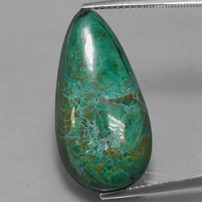 Crisocolla naturale multicolore da 22,00 ct, taglio a pera, opaco