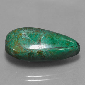 Crisocolla naturale multicolore da 22,00 ct, taglio a pera, opaco