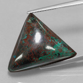 Crisocolla Multicolore naturale da 21.93 ct, Taglio trillion, Opaco