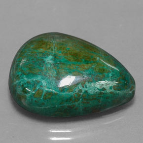 Crisocolla naturale multicolore da 30,46 ct, taglio a pera, opaco