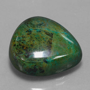 Crisocolla naturale multicolore da 25,83 ct, taglio a pera, opaco