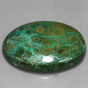 Crisocolla naturale multicolore da 166,65 ct, taglio ovale, opaco