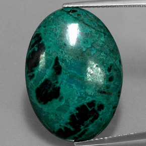 Crisocolla naturale multicolore da 20,62 ct, taglio ovale, opaco