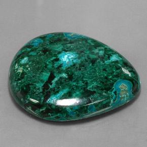 Crisocolla naturale multicolore da 95,08 ct, taglio a pera, opaco