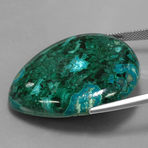 Crisocolla naturale multicolore da 95,08 ct, taglio a pera, opaco