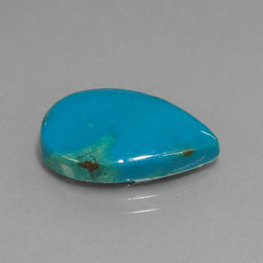 Crisocolla naturale multicolore da 6,88 ct, taglio a pera, opaco
