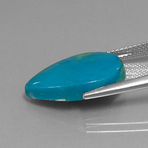Crisocolla naturale multicolore da 6,88 ct, taglio a pera, opaco