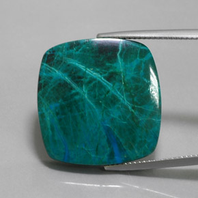 Crisocolla naturale multicolore da 31,83 ct, taglio a cuscino, opaco