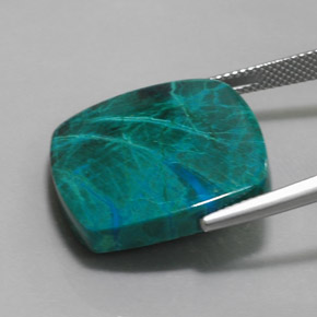 Crisocolla naturale multicolore da 31,83 ct, taglio a cuscino, opaco