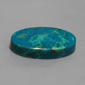 Crisocolla naturale multicolore da 18,59 ct, taglio ovale, opaco