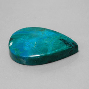 Crisocolla naturale multicolore da 30,57 ct, taglio a pera, opaco