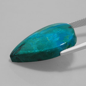 Crisocolla naturale multicolore da 30,57 ct, taglio a pera, opaco