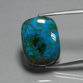 Crisocolla Multicolore naturale da 28.39 ct, Taglio a cuscino, Opaco