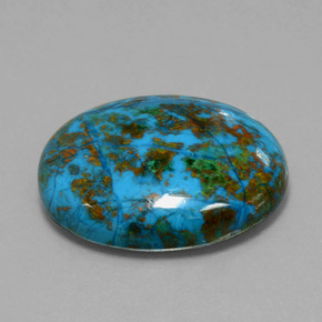 Crisocolla naturale multicolore da 47,87 ct, taglio ovale, opaco