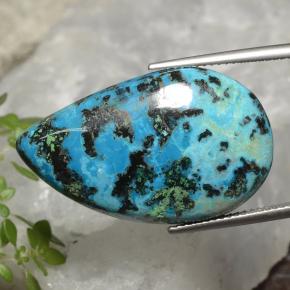 Crisocolla naturale multicolore da 25,06 ct, taglio a pera, opaco