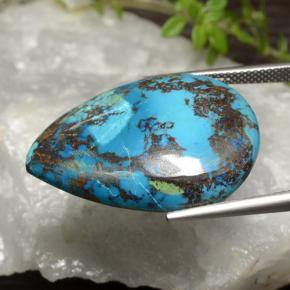 Crisocolla Multicolore naturale da 34.39 ct, Forma a pera, Opaco