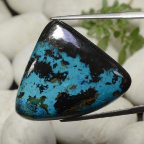 Crisocolla Multicolore naturale da 59.64 ct, Taglio trillion, Opaco