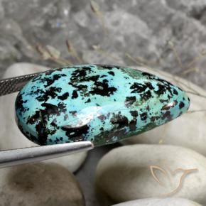 Crisocolla Multicolore naturale da 31.51 ct, Forma a pera, Opaco