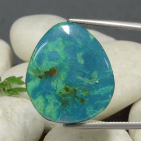 Crisocolla naturale multicolore da 24,72 ct, forma fantasia, opaco
