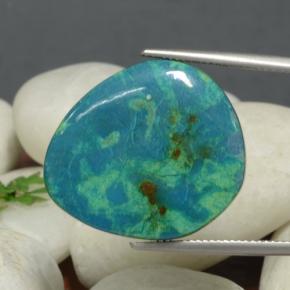 Crisocolla naturale multicolore da 24,72 ct, forma fantasia, opaco