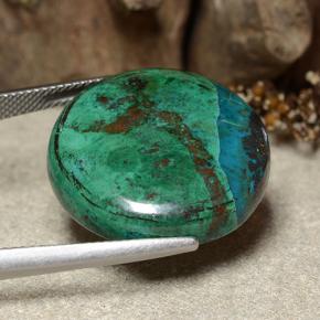 Crisocolla Multicolore naturale da 31.81 ct, Taglio rotondo, Opaco