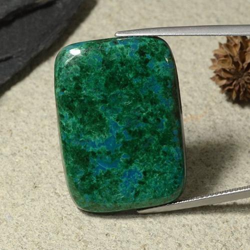 Crisocolla naturale verde da 44,08 ct, taglio a cuscino, opaco