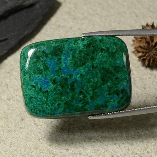 Crisocolla naturale verde da 44,08 ct, taglio a cuscino, opaco