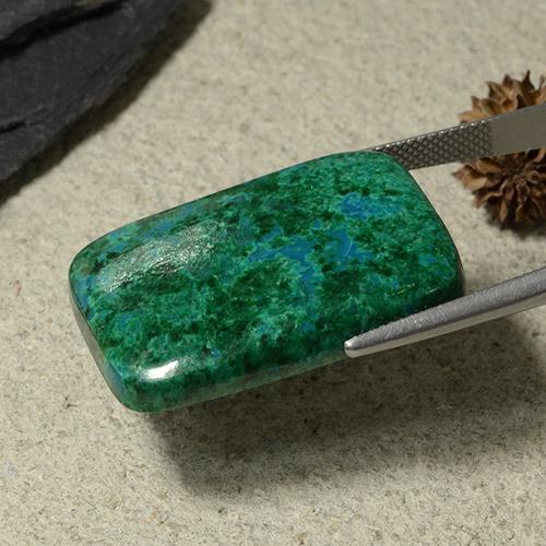 Crisocolla naturale verde da 44,08 ct, taglio a cuscino, opaco