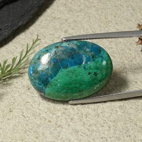 Crisocolla Multicolore naturale da 19.55 ct, Taglio ovale, Opaco