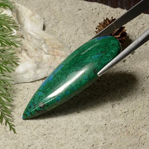 Crisocolla Multicolore naturale da 45.74 ct, Forma a pera, Opaco