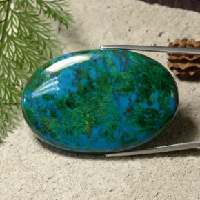 Crisocolla Multicolore naturale da 114.71 ct, Taglio ovale, Opaco