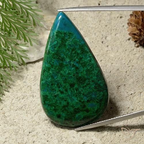 41.72ct Naturale Multicolore Crisocolla, Forma a pera, Opaco