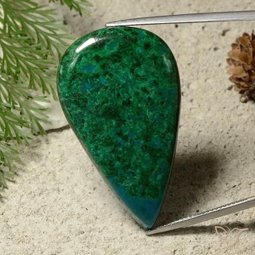 Crisocolla Multicolore naturale da 41.72 ct, Forma a pera, Opaco