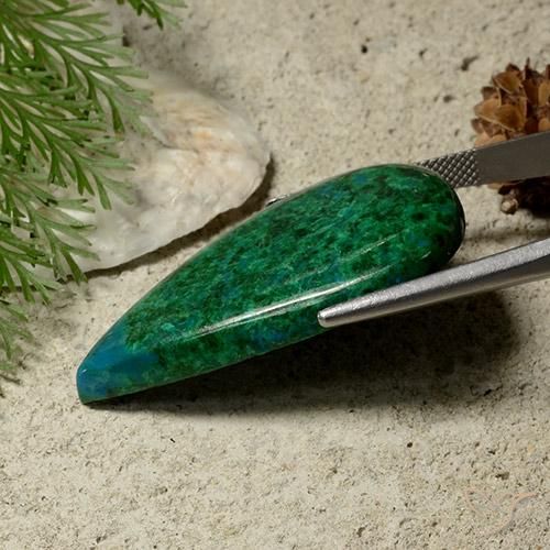 Crisocolla Multicolore naturale da 41.72 ct, Forma a pera, Opaco