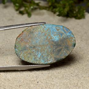 Crisocolla Multicolore naturale da 40.10 ct, Taglio ovale, Opaco