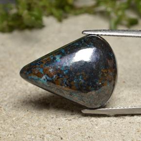 Crisocolla Multicolore naturale da 27.27 ct, Forma a pera, Opaco