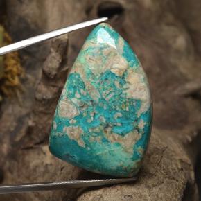 Crisocolla naturale multicolore da 45,05 ct, forma fantasia, opaco