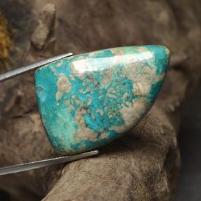 Crisocolla naturale multicolore da 45,05 ct, forma fantasia, opaco