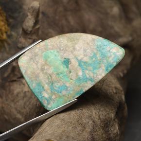Crisocolla naturale multicolore da 45,05 ct, forma fantasia, opaco