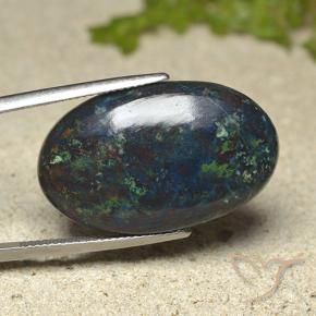 Crisocolla Multicolore naturale da 30.93 ct, Ovale, Opaco