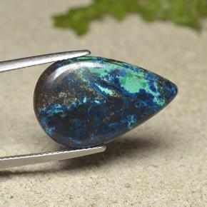 Crisocolla Multicolore naturale da 12.02 ct, Forma a pera, Opaco